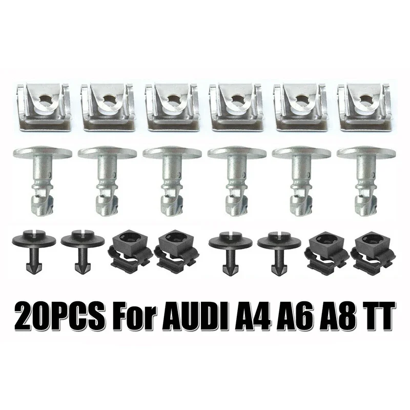 20x for AUDI A4 A6 A8 TT Undertray Engine Under Cover Fixing Clips Screw Kit UK Camper Accessories