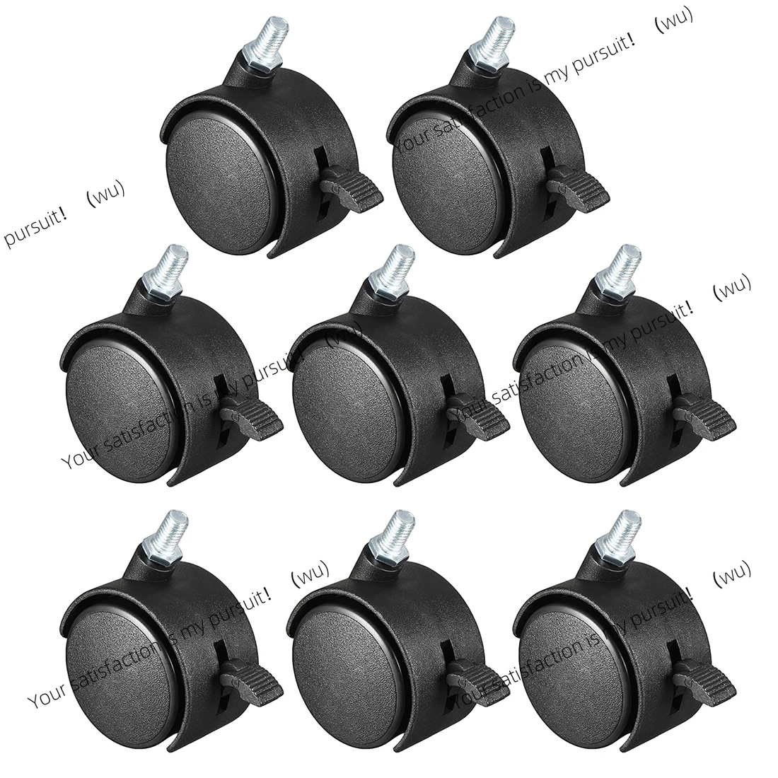 1.5 2 nylon swivel caster 360 degree M6 M8 M10 threaded stem swivel caster with brake No brake