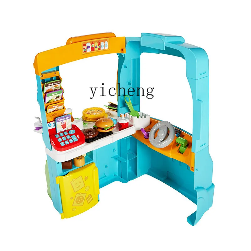 Tqh Multi-Functional Delicious Big Dining Car Cooking Play House Simulation Kitchen Early Education Educational Children's Toys