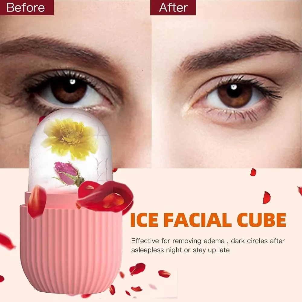 Ice Face Roller และสแตนเลส Gua Sha ชุดสําหรับ Face Lifting Beauty Skin Care เครื่องมือนวดหน้าลูกกลิ้งนวดหน้า