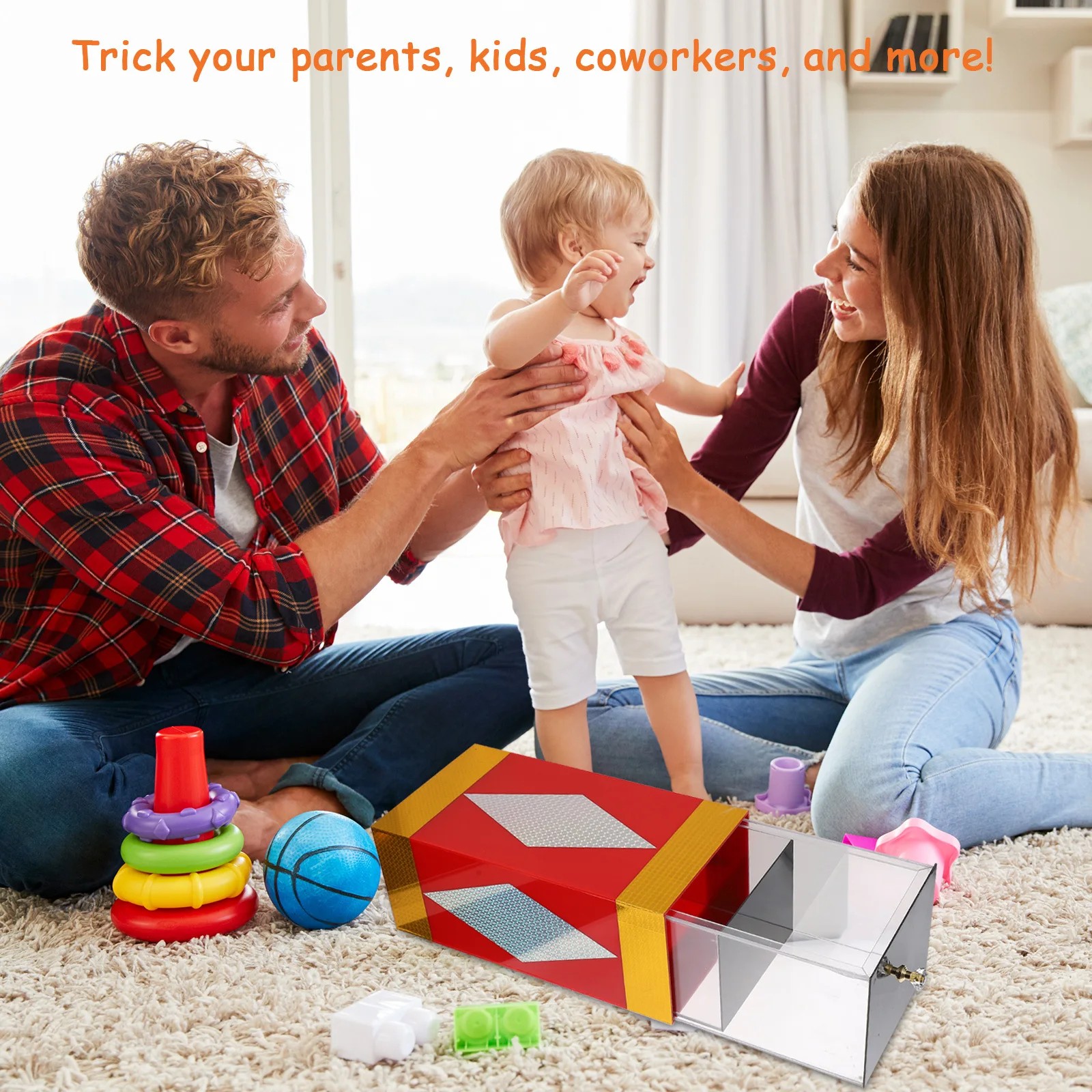 กล่องเก็บของแบบดึงออกได้ 1 ชิ้น คุณภาพพรีเมียม สำหรับการแสดงบนเวที กล่องมายากล ปาร์ตี้ เซอร์ไพรส์  กล่องมายากลหายตัว