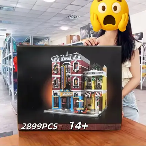 2026new IN Stock Christmas Birthday Gift 2899PCS Jazz Club & Pizzeria Compatible with  Building Blocks Bricks
