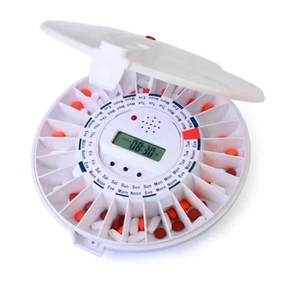 

Portable Multifunctional Timing Alarms Clock Intelligent Electronic Medicine Box for Elderly Pill Storage Cases Reminder Feature