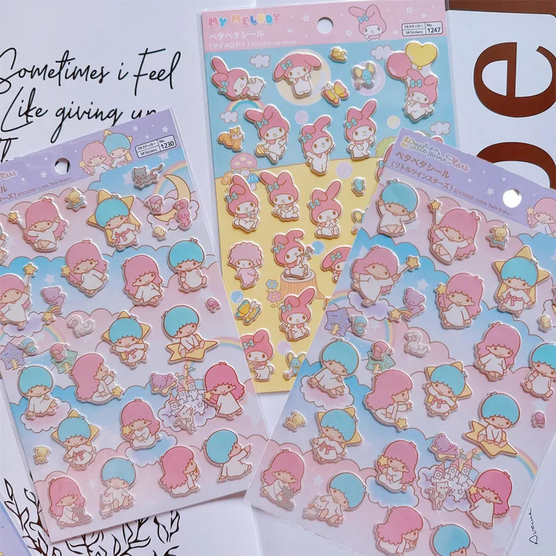 

Кавайные мультяшные наклейки «Моя мелодия», креативные наклейки для ручного счета «Маленькая звезда», украшение для чехла для телефона «сделай сам», рождественский подарок