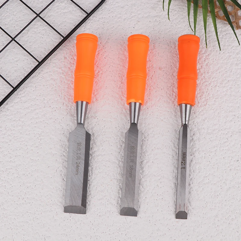 1/3pcs 12/18/24mm Wood Carving Flat Chisel Carving Knife For Woodcut Working Carpenter Woodworking Tools For Carpenter Wood Tool