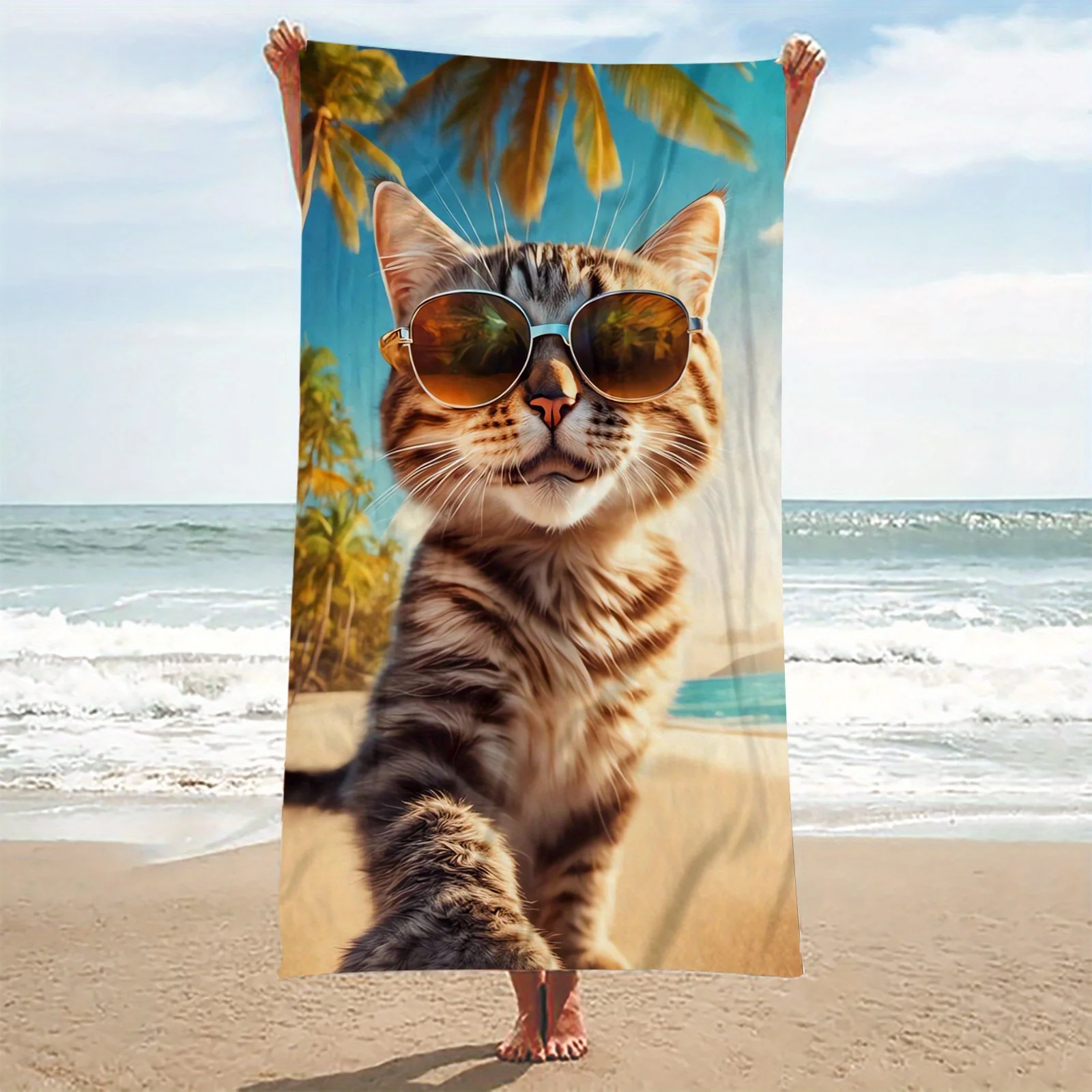 Beach Towels with Ocean Prints , Soft towels suitable for travel, swimming pools, vacations and beach days.