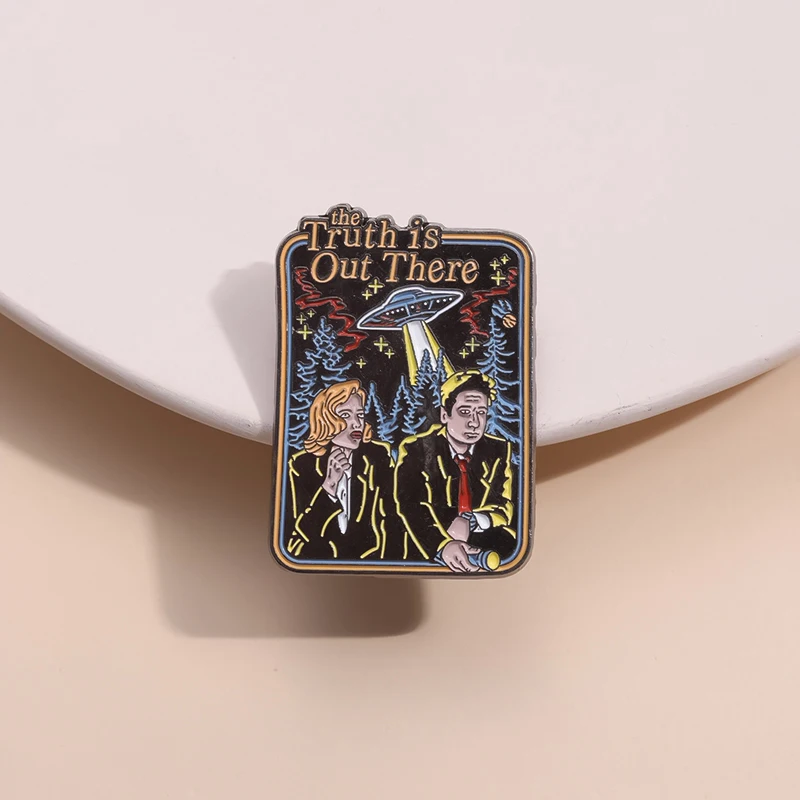 Cartoon Science Fiction TV Series Enamel Pin Detective Anime Brooches Lapel Badge Collar Backpack Jewelry Gift For Fans Friends