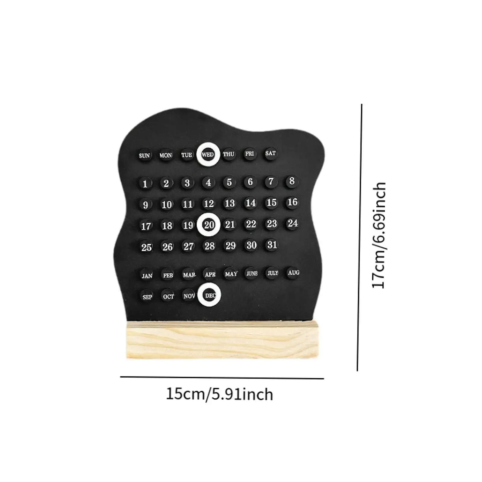 작업 공간에서 월 날짜 표시를 위한 창의적인 책상 달력