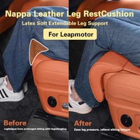 For Leapmotor C11 Car Seat Rest Cushion Nappa leather Seat Extender Leg Cushion Memory Foam Seat Padding