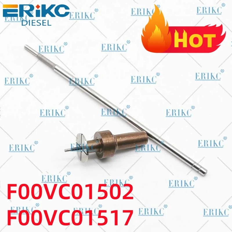 

ERIKC Injector Valve F00VC01502 Control Valve F00VC01517 With Common Rail Valve Cap T518 for 0445110429 0445110369 0445110382