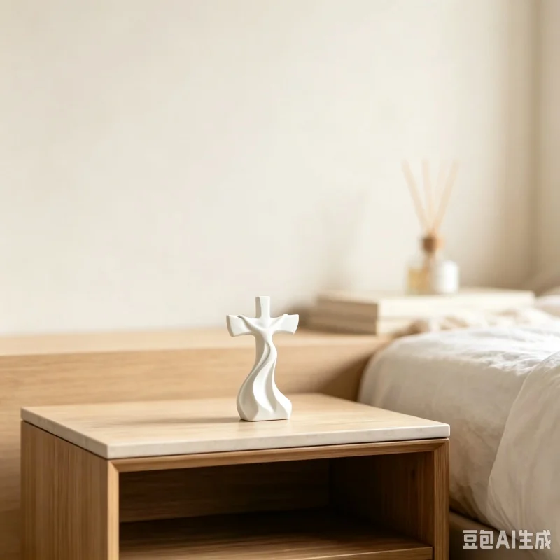 Modern 3D Printed Jesus Cross Statue Abstract Risen Christ Crucifix Sculpture Creative Religious Home Bedroom Desk Decor