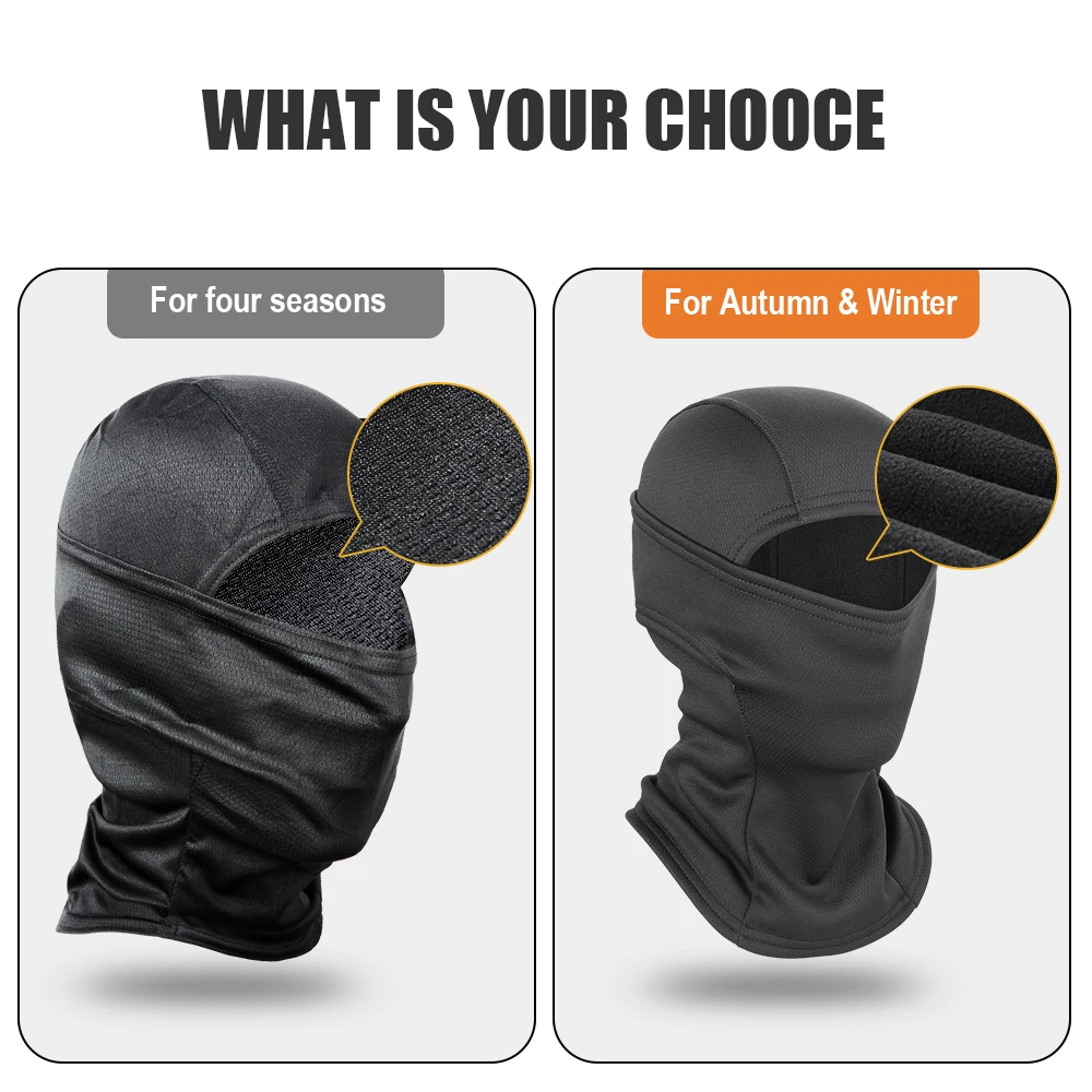 Winter Warmer Balaclava Motorcycle Full Face Mask Cap Moto Helmet Hood Biker Snowboard Skiing Neck Cover Windproof Dustproof Hat