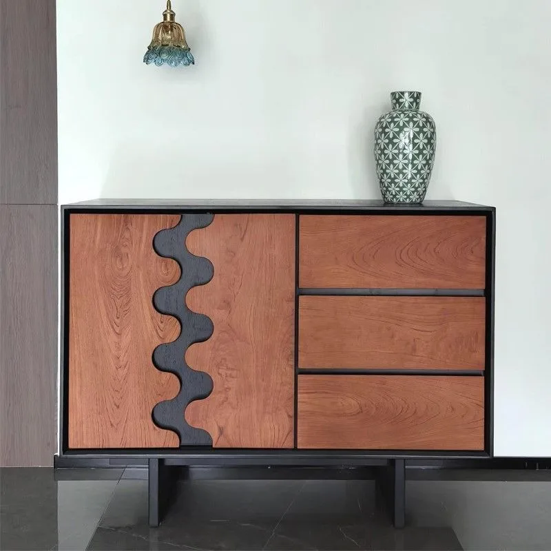 

Middle antique door Living room storage Bedroom chest Solid wood side Storage