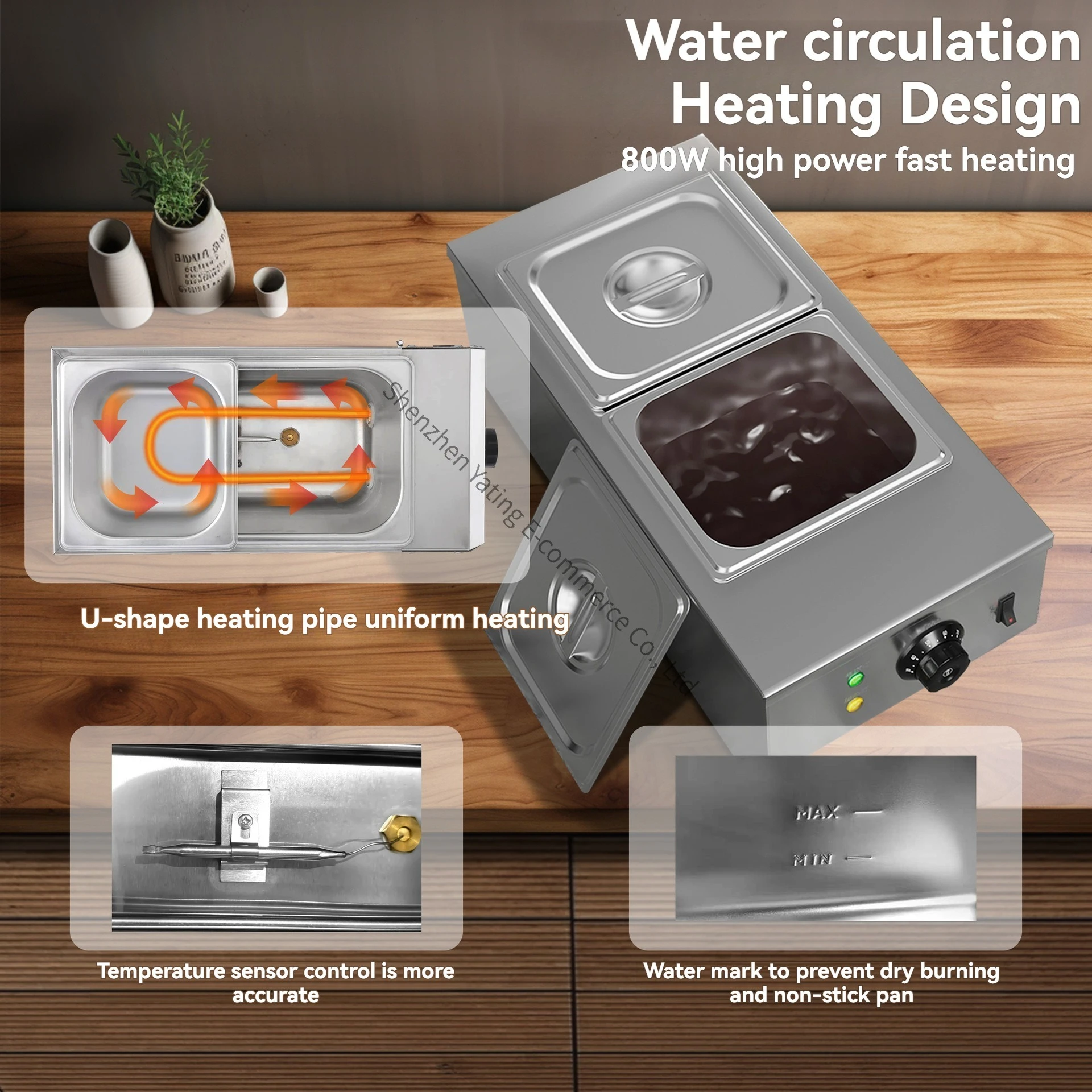 Commercial Chocolate Melting Stove Water-insulated Commercial Electric Heating Melting Melting Pot