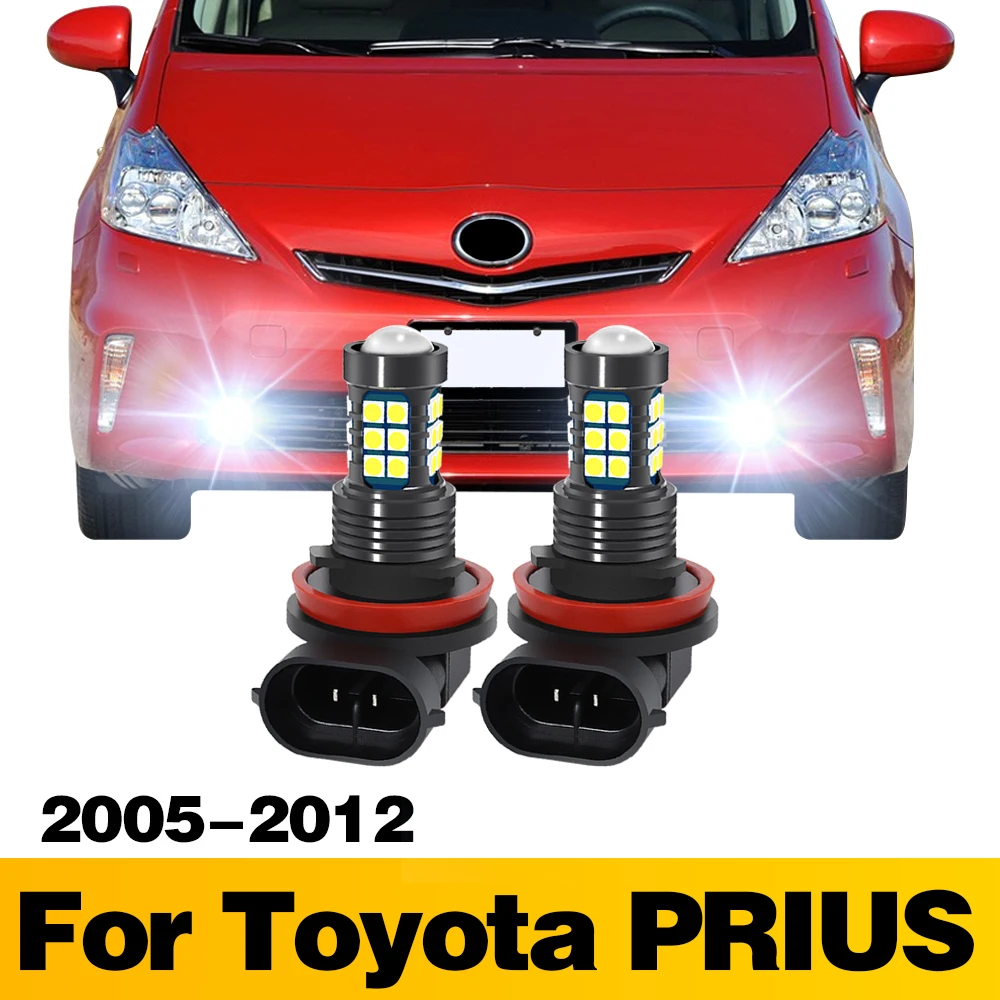 

2Pcs LED Lamp Car Front Fog Light Accessories For Toyota PRIUS 2005 2006 2007 2008 2009 2010 2011 2012