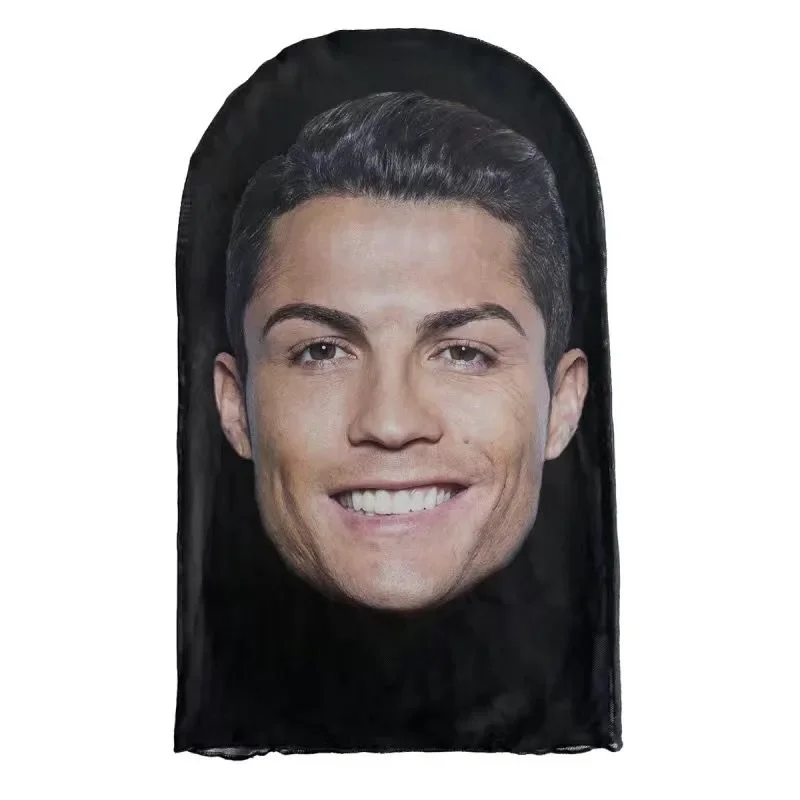 3D stampato Seamless C Ronaldo Face Mask Celebrity Funny Dust Head Cover protezione solare sciarpa da equitazione Cosplay copricapo Hip Hop Hood