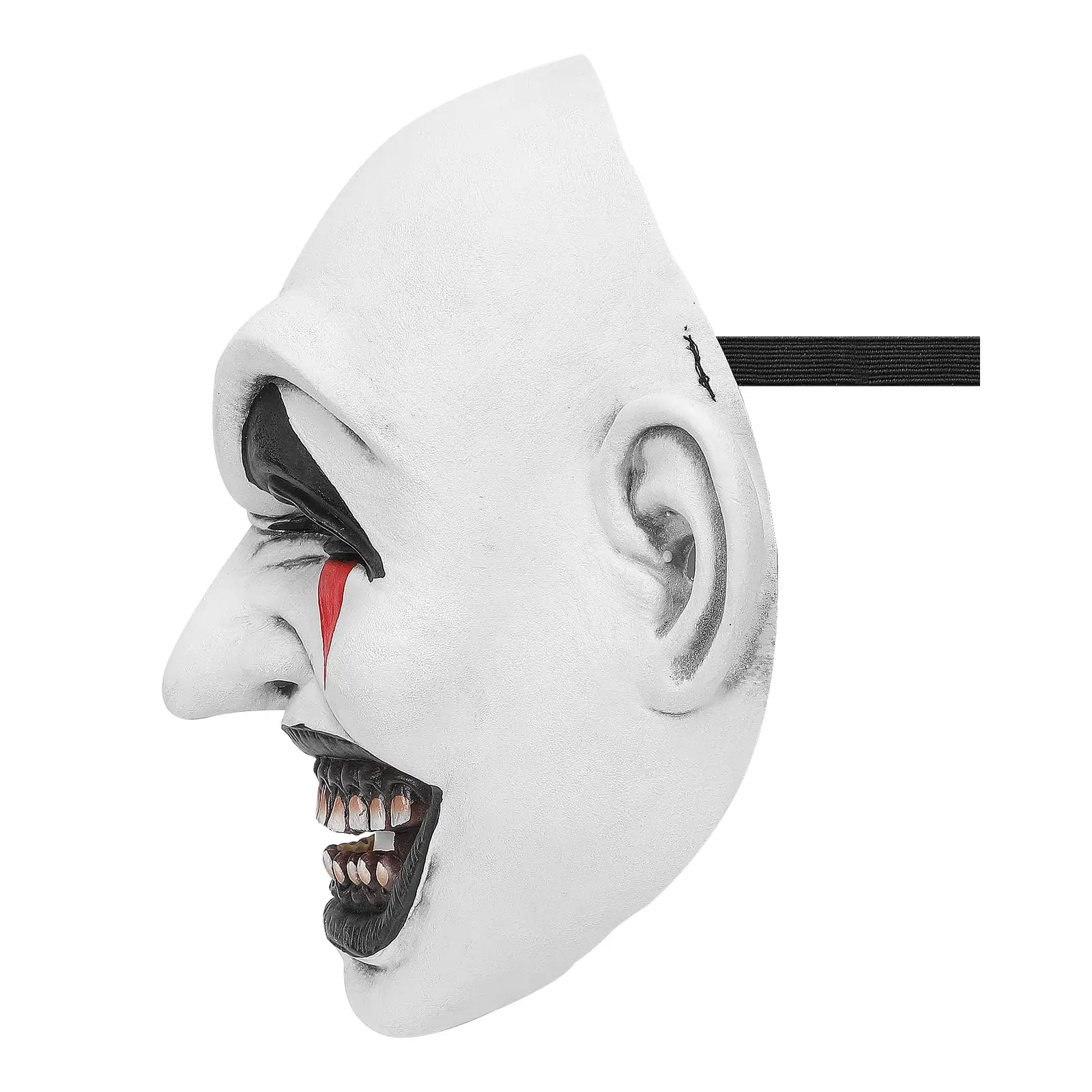 Masque de Clown effrayant pour adultes, masque souriant tueur effrayant avec chapeau, accessoires de Costume de démon maléfique d'halloween pour hommes et femmes