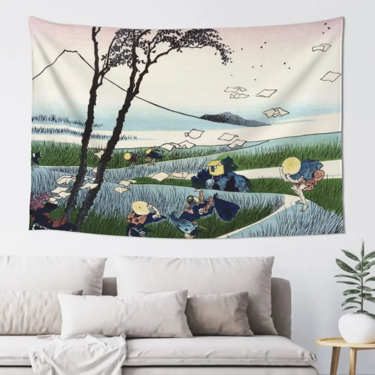 Ejiri in Suruga Province by Katsushika Hokusai Tapestry Room Decor Korean Style Room Ornaments Aesthetic Room Decors Tapestry