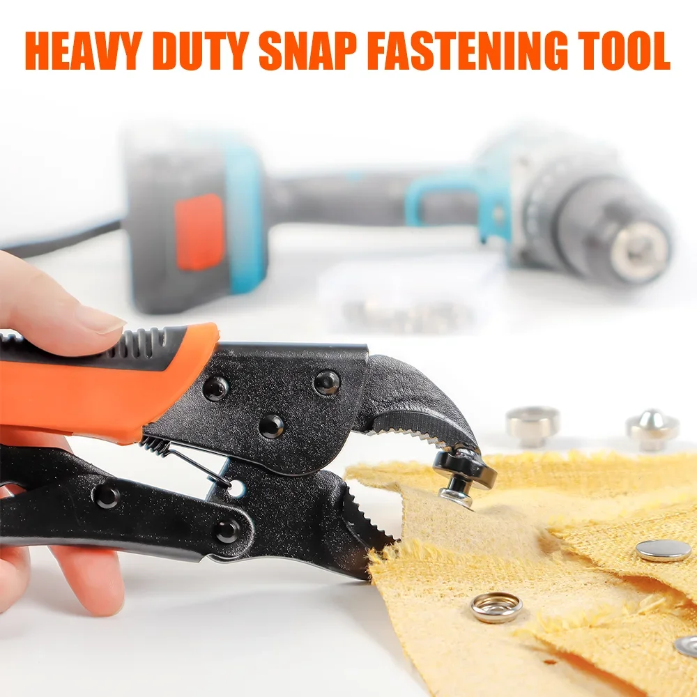 Metal Snap Pliers Fasteners Kit Hand Press Tool With 3 Dies Adjustable Magnetic Snap DIY Fastener Tools For Craft Sewing Clothes