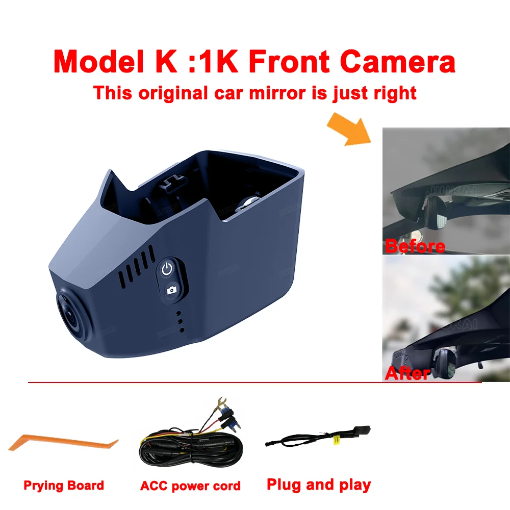 4K Aangepaste Dash Cam Voor VW Volkswagen Atlas Caddy Passat Tiguan Touran B6 B7 B8 Mk2 Dashcam WIFI auto Dvr DashCam APP Controle