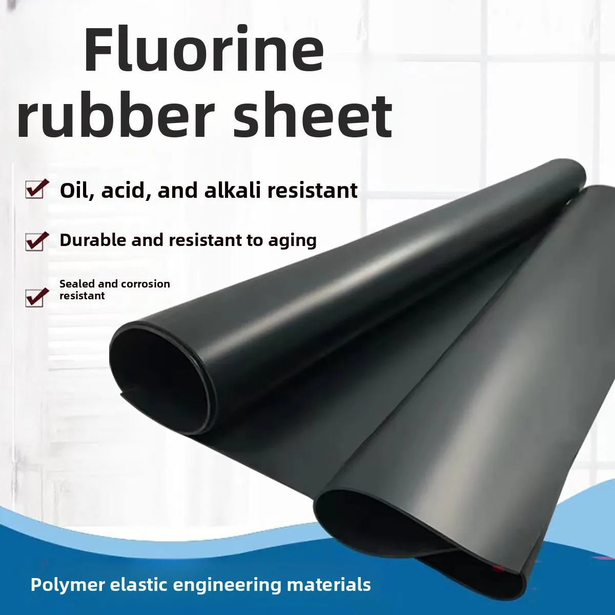 FKM Fluororubber Sheet, Fluoro‑Rubber Flat Gasket With 3M Adhesive Backing, 1 2 3 5 8 10mm Custom Cut Gasket