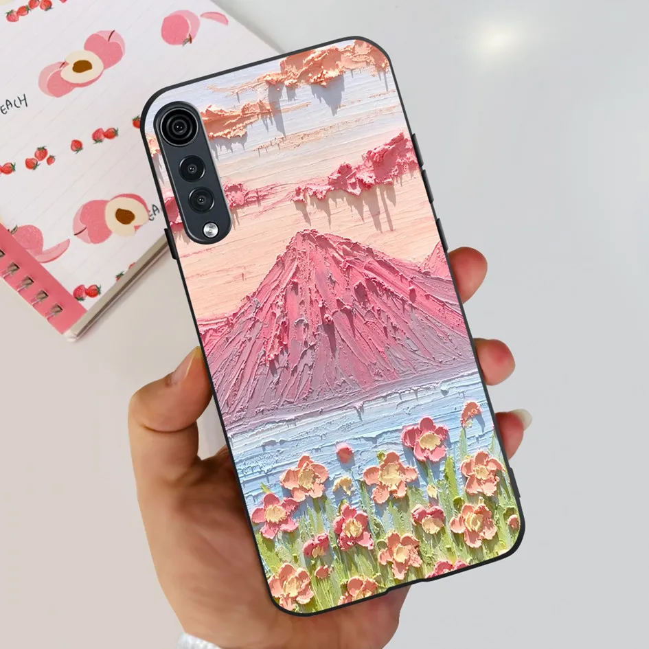 For LG Velvet 5G Case New Fashion Flower Funda Slim TPU Soft Silicone Protective Cover For LG Velvet 5G UW Coque LGVelvet Bumper