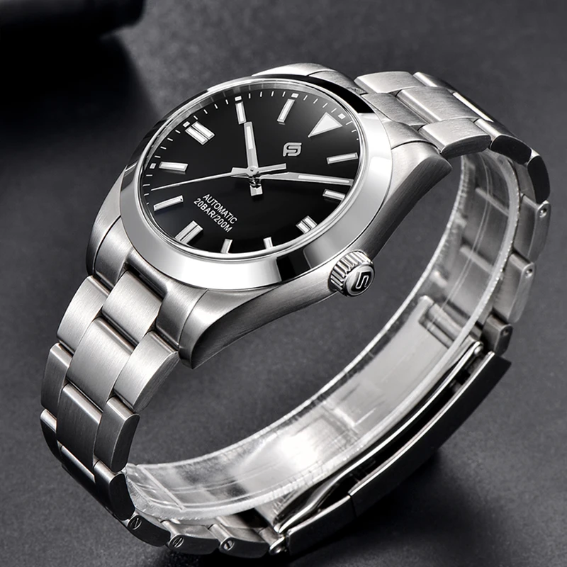 TERAMI Fashion Luxury Automatic Man Watch Casual Business Simple Stainless Band Waterproof Luminous Mechanical Mens Wristwatches