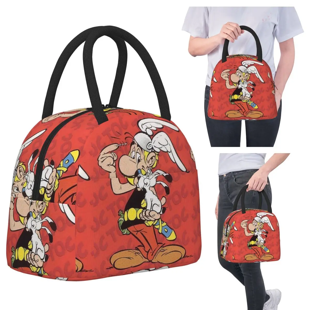 

Asterix And Obelix Insulated Lunch Bag for Women Office Cooler Thermal Food Box Tote Leakproof Lunch Boxes Container