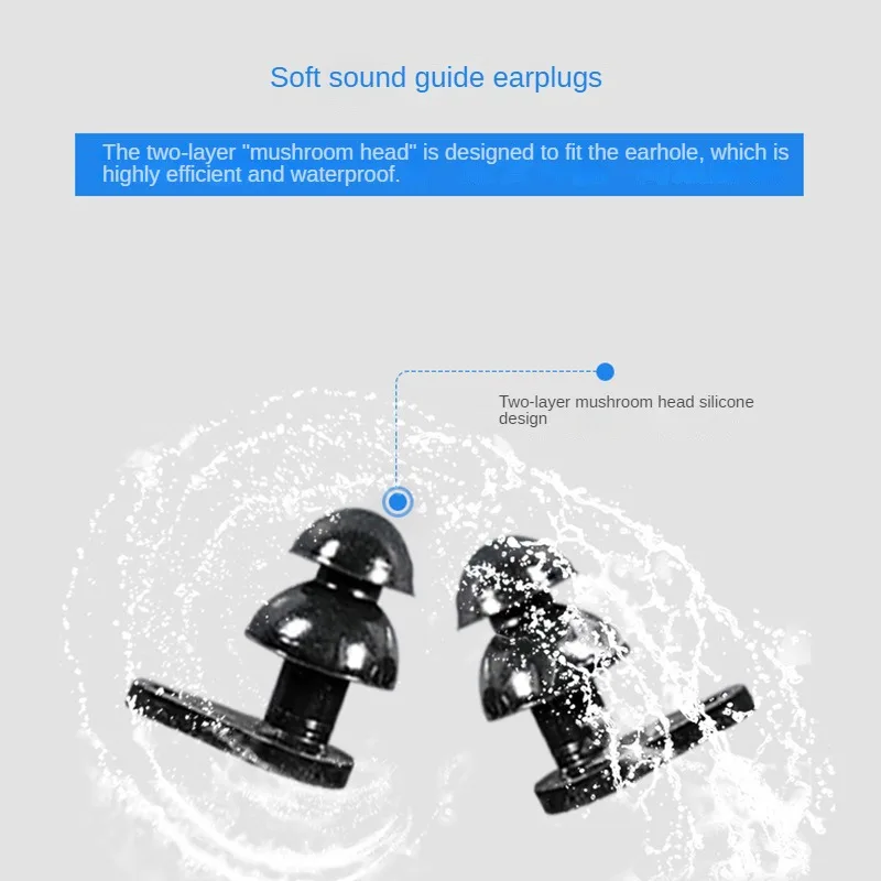 سدادة أذن من السيليكون الناعم ، مضادة للضوضاء ، مقاومة للماء ، للسباحة ، النوم ، للبالغين ، الأطفال ، الغوص ، bysop1