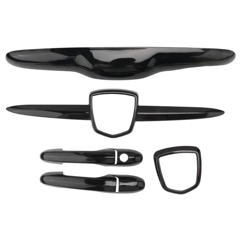 

AB16-передняя задняя крышка бейджа + крышка ручки багажника + внешний комплект дверной ручки для Fiat Abarth 500 595 695