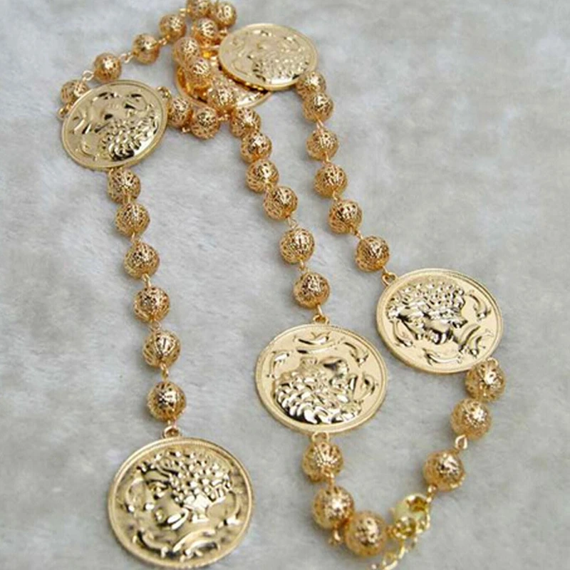 High quality Baroque style metal necklace, exaggerated gold color necklace, the best for women party wedding jewelry