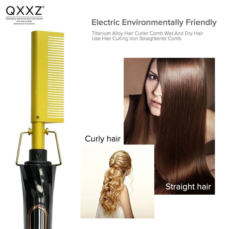 

QXXZ Straight hair Curler Professional Iron Electric Dry wet Wavy perm Household appliances LCD Digital Temperature Display