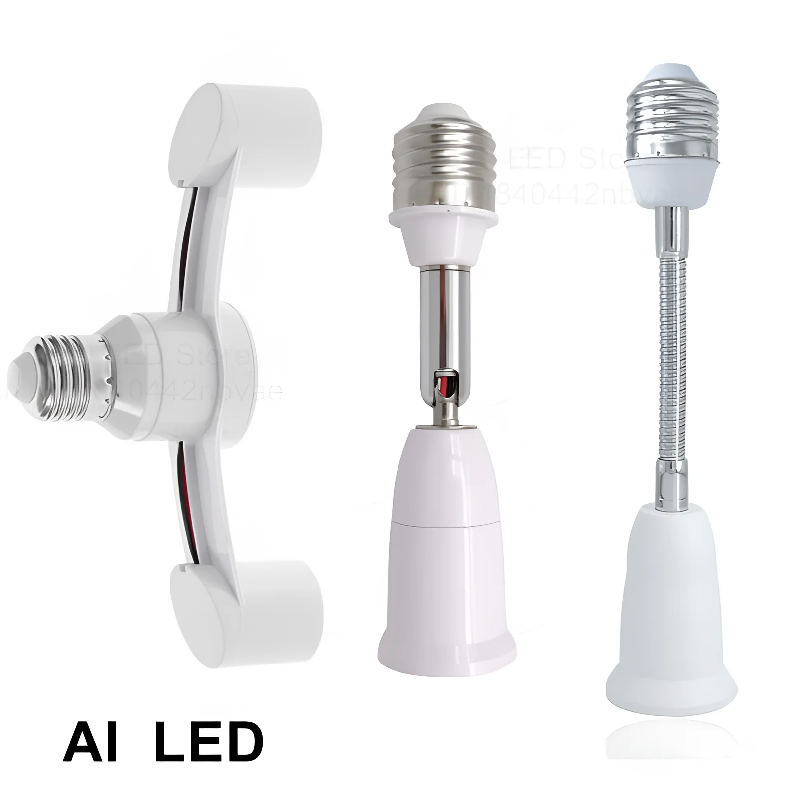 E27 الفاصل 2 في 1 رؤساء قابل للتعديل AC85-265v 220 فولت 110 فولت E27 إلى E27 قاعدة LED لمبة محول محول مصباح حامل المقبس الفاصل