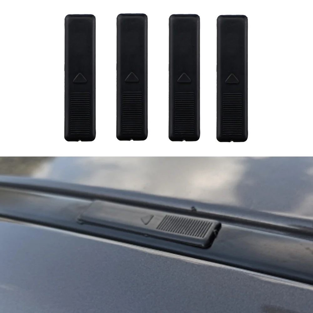 4Pcs Car Roof Rail Rack Moulding Plastic Garnish Clip Covers Black Roof Caps Replacement Accessories for Mazda 2 3 6 CX5 CX7 CX9