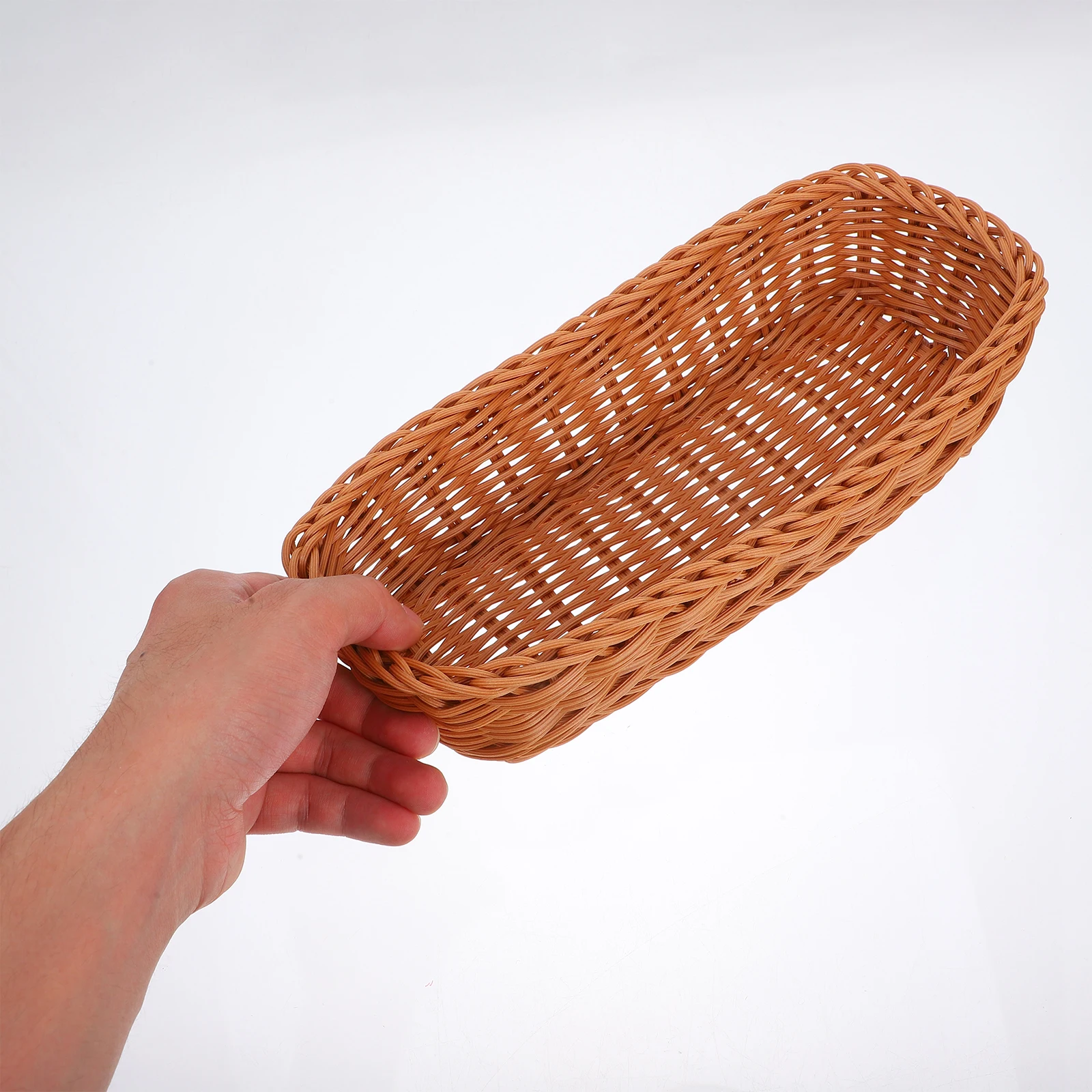 Plastic Rattan Woven Basket Tableware Storage Box Cutlery Storage Basket Chopsticks Storage Basket Container Tableware Organizer