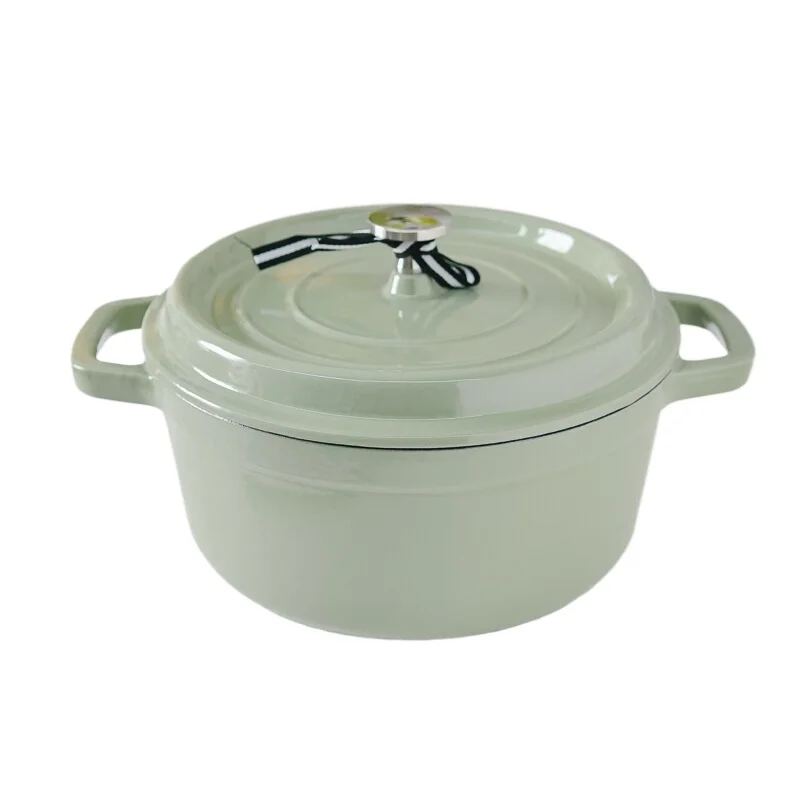 

*24Cm green cast black enamel cast iron classic stew pot stew pot