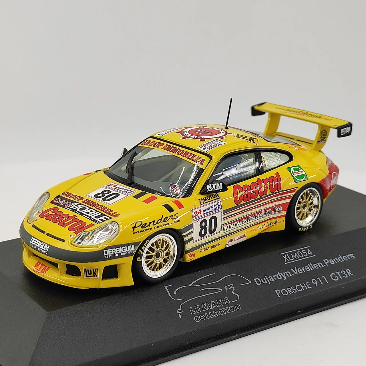 عيب سطح الطلاء دييكاست 1:43 مقياس أونيكس بورش 911 GT3 R نموذج سيارة من سبيكة صفراء لعبة قابلة للجمع هدية تذكارية عرض #4