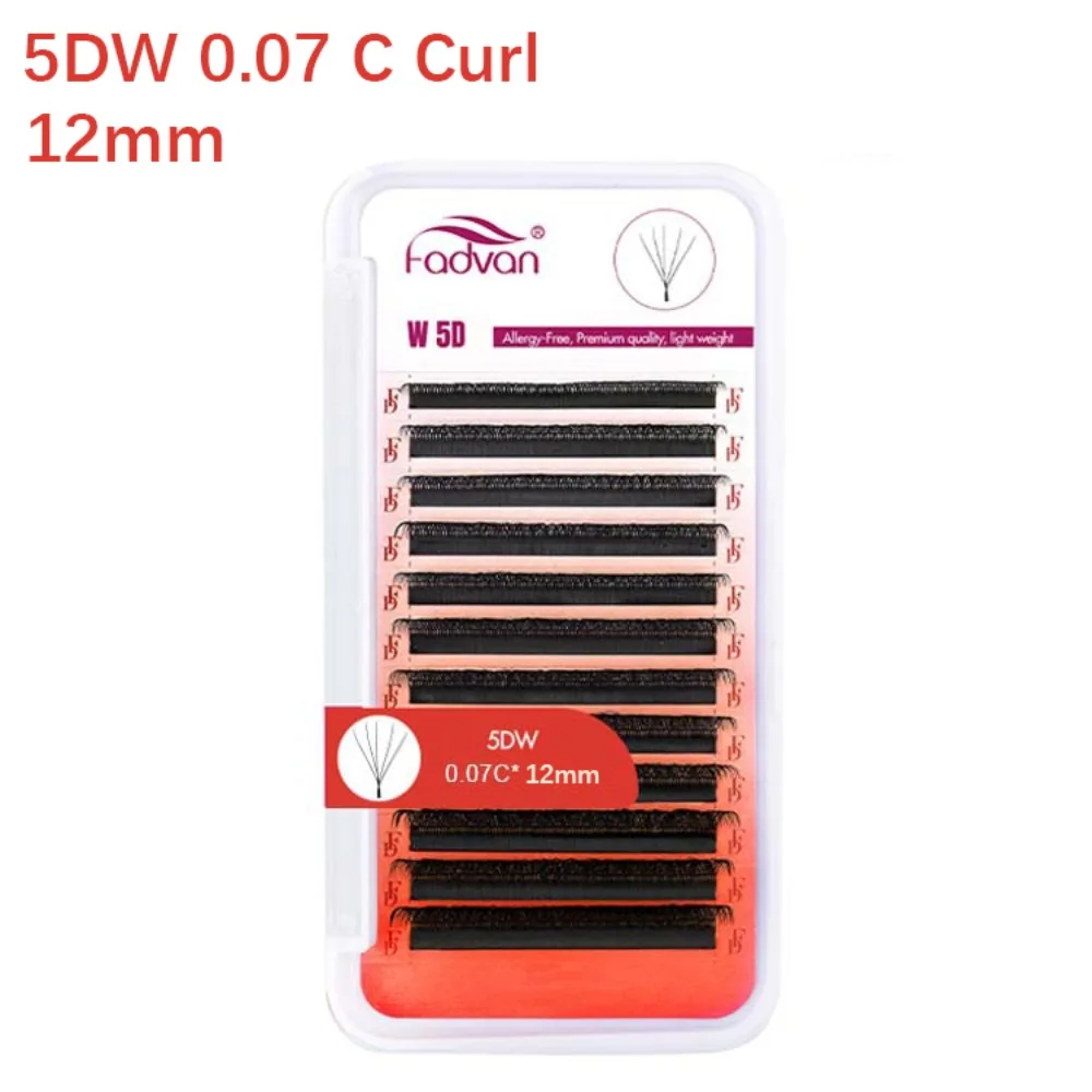 

Soft C Curl Eyelashes Extensions 0.07mm Eye Makeup Beauty False Eyelashes 5D W Shaped Mink Individual Eyelash Women