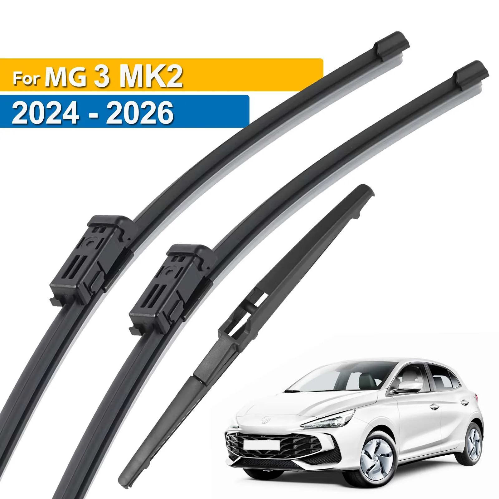 

Комплект передних и задних щеток стеклоочистителя Erick для MG 3 MG3 MK2 2024-2026, лобовое стекло, автомобильная щетка от дождя 22 "+ 19" + 10"