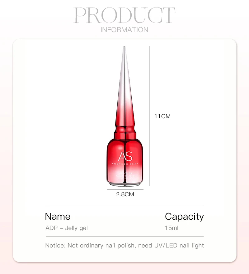 AS 15 ml durchscheinender bernsteinfarbener Gel-Nagellack, braune Farbe, Lackgel, langlebig, semi-permanent, Schildpattnägel, Vernis – Detail 7