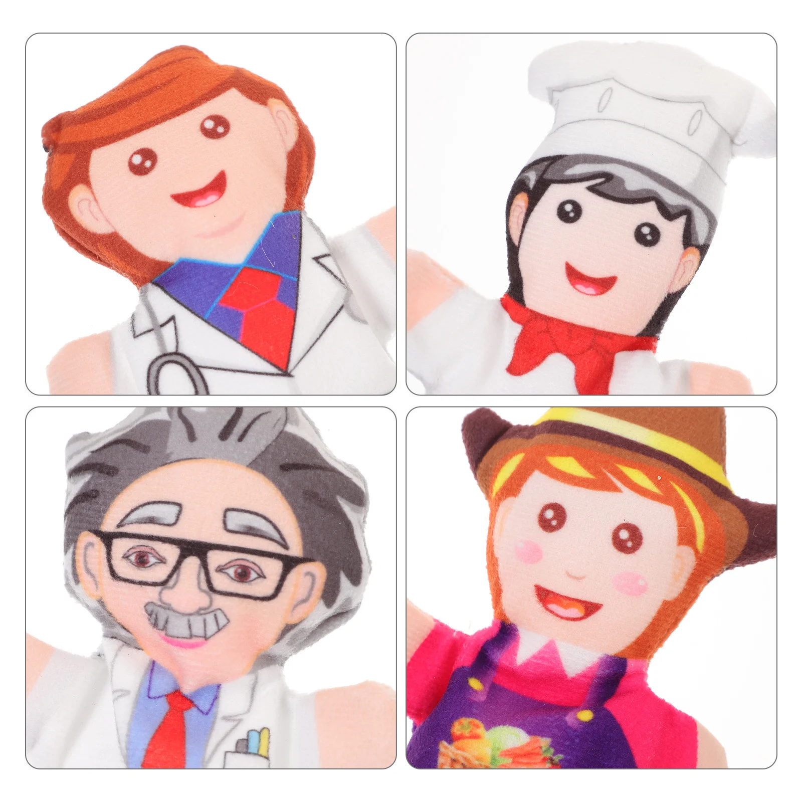 5 個のかわいい指人形子供向けストーリーテリングハンドパペットセット綿 PP 素材楽しい教育玩具