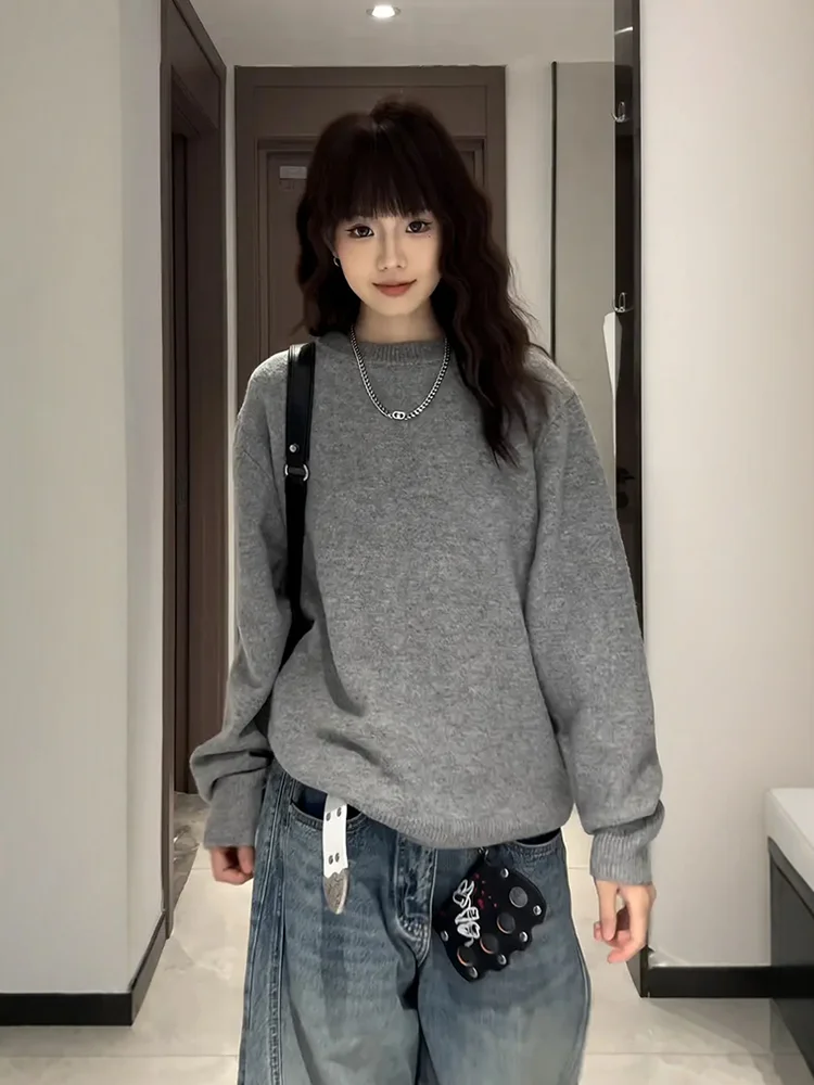 

Мужской трикотажный свитер-базовый слой для ношения под одеждой, корейский стиль, повседневный, чистый стиль, осень-зима, полиэстер