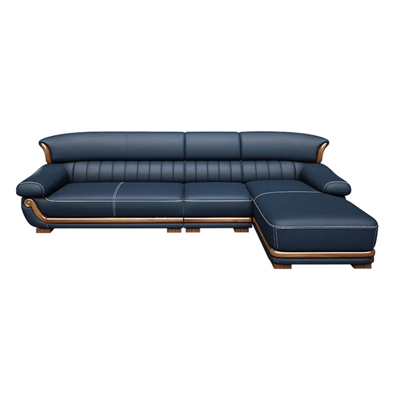 

Nordic, solid wood, leather, sofa, princess, living room, combination, modern, simple, light luxury