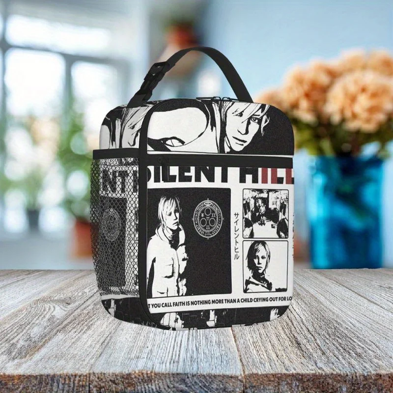 Bolsa térmica aislada con temática de videojuegos Silent Hill, mercancía coleccionable para el hogar y la oficina