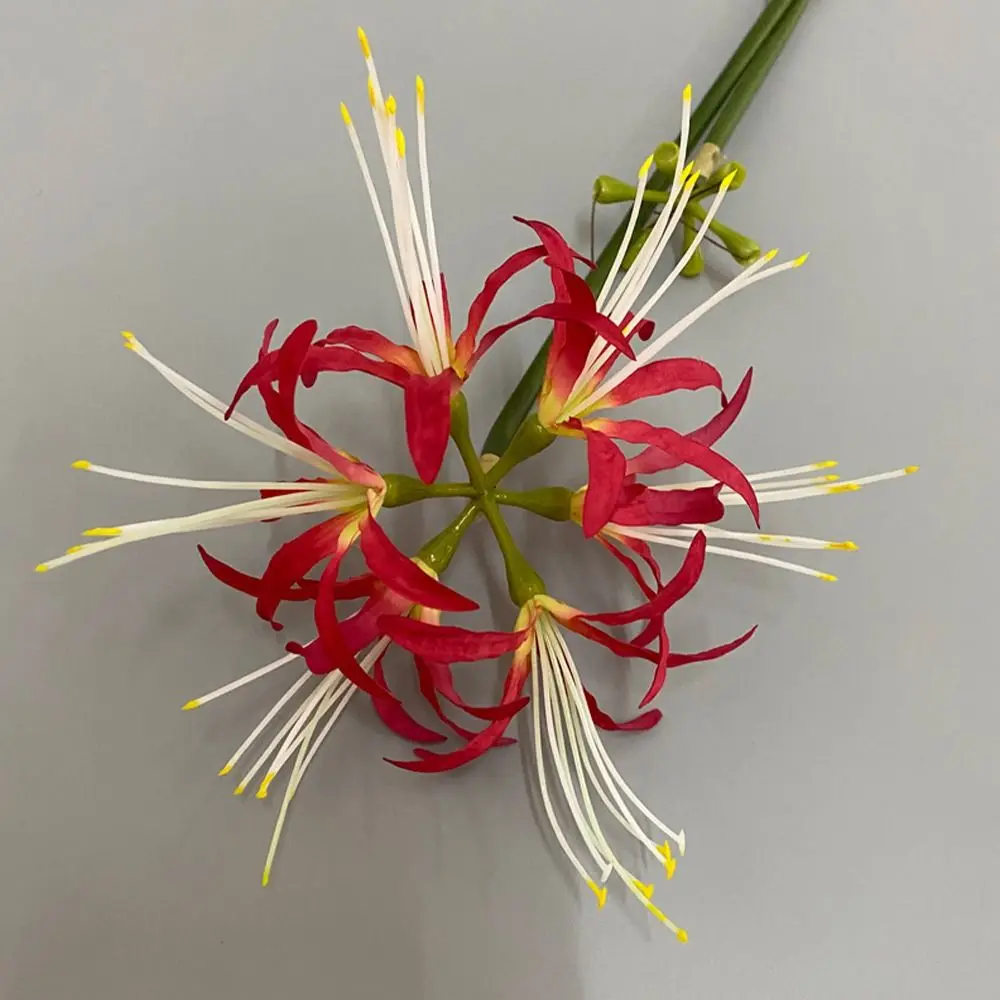 

60cm Artificial Higanbana Flower Branch Plastic Handmade Silk Equinox Flower Real Touch Beautiful Fake Flower