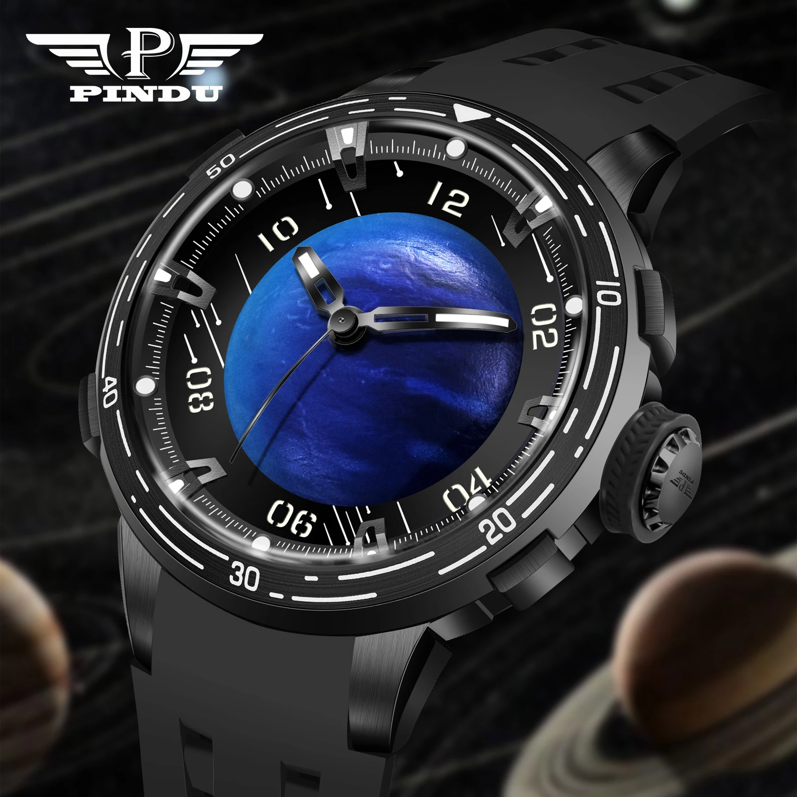 2026 PIDNU Markendesign Neue Star-Serie Mechanische Uhr Herren Japan 8215 Uhrwerk Herrenuhr Wasserdichte Automatische Luxusuhr – Detail 5
