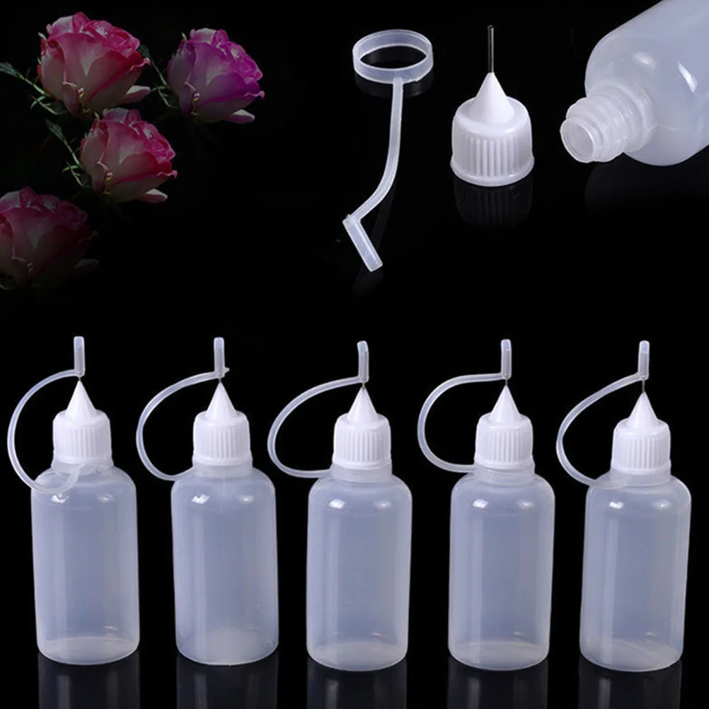 

10Pcs Premium Quality Plastic Glue Bottles with Metal Needle Tips Reusable for Lubricating Liquids Arts and Crafts