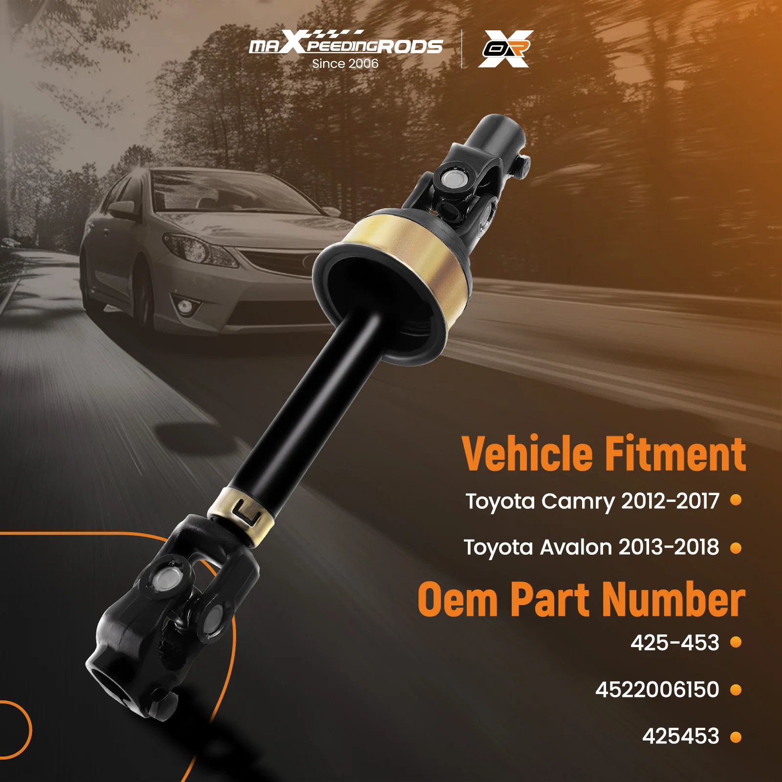 Intermediate Steering Shaft Steering Column Shaft Compatible with for Toyota Avalon 2013-2018, for Camry 2012-2017 (2.5L)