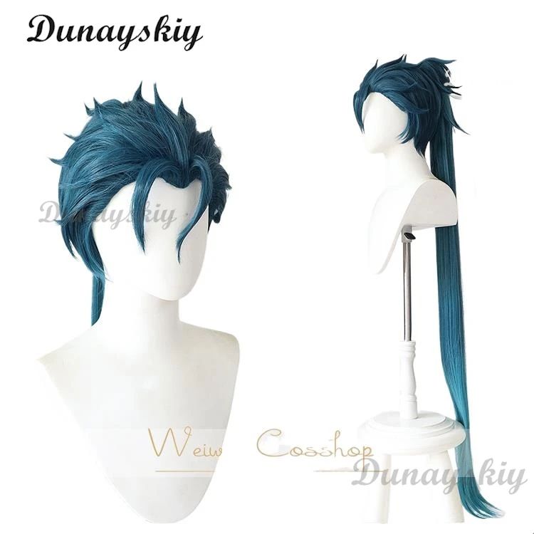 New Game Wuthering Waves Jiyan Cosplay Wig Green Long Hair Midnight Rangers General Jinzhou Jue Halloween Party For Women Men