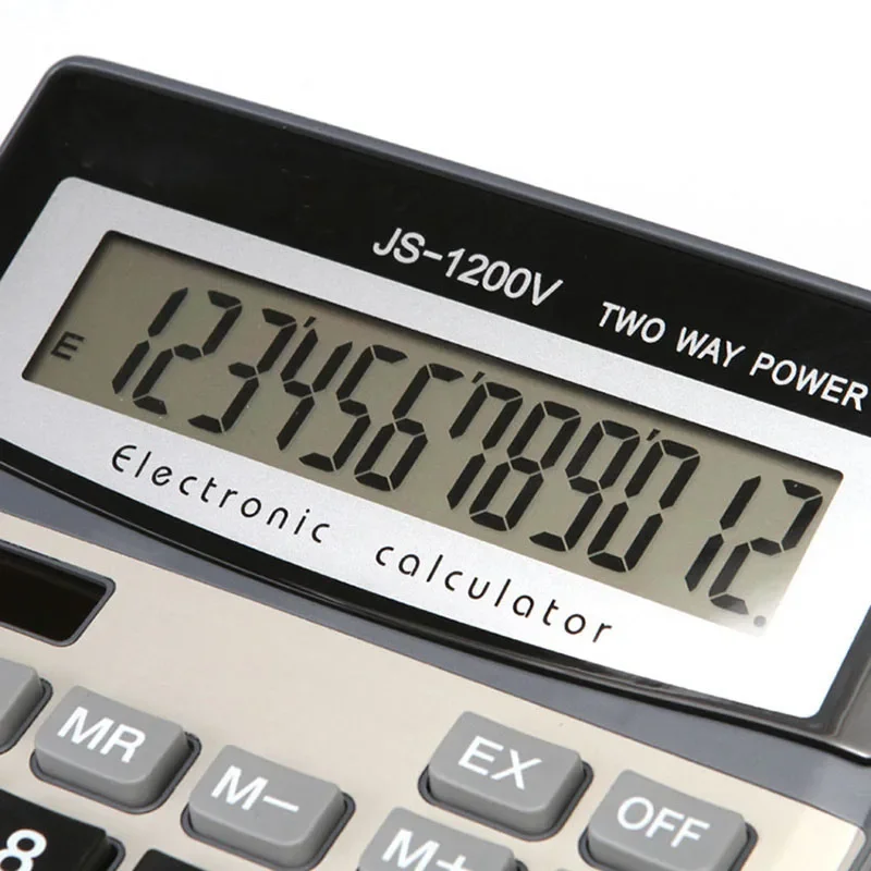 12 Digit Desk Solar Calculator Financial Business Accounting Tool Big Buttons Electronic Calculator For School Student